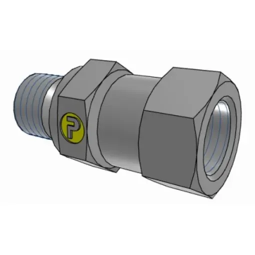 Parker Hydraulic Male Stud M12 Male to UNF 1/2-20 Female, 5M12F682EDMXS product image
