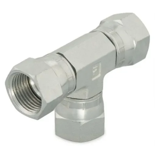 Parker Tee Female 37° JIC Flare Swivel to Female 37° JIC Flare Swivel, 6 JX6-S product image