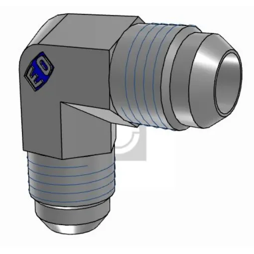 Parker Hydraulic Elbow Compression Tube Fitting UNF 9/16-18 Male to UNF 9/16-18 Male, 6EMTXS product image