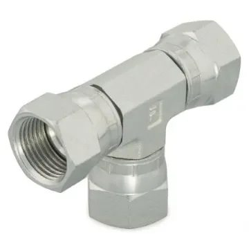 Parker Tee Female 37° JIC Flare Swivel to Female 37° JIC Flare Swivel, 8 JX6-S product image