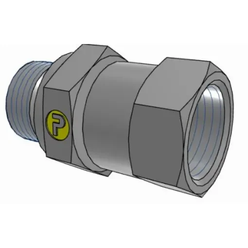 Parker Hydraulic Male Stud M18 Male to UNF 3/4-16 Female, 8M18F682EDMXS product image