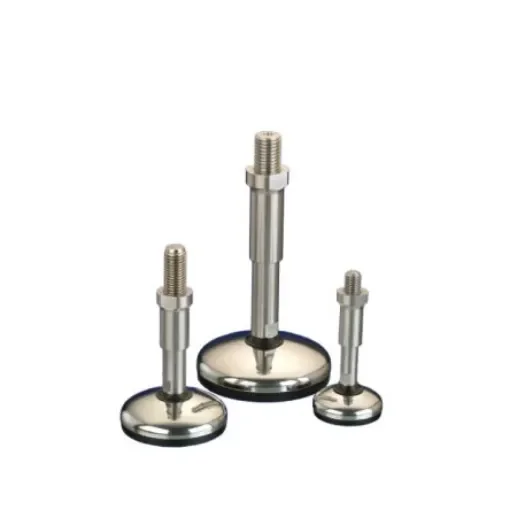 Nu-Tech Engineering M20 100mm Dia. Stainless Steel Electronics Adjustable Foot, 1000kg Static Load Capacity 3.5° Tilt - A125/006 product image