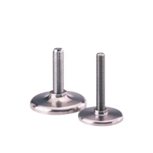 Nu-Tech Engineering M10 50mm Dia. Stainless Steel Electronics Adjustable Foot, 600kg Static Load Capacity 0° Tilt Angle - A300/012 product image