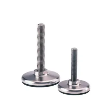 Nu-Tech Engineering M12 80mm Dia. Stainless Steel Electronics Adjustable Foot, 1500kg Static Load Capacity 0° Tilt Angle - A315/004 product image