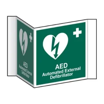 Spectrum Industrial PVC Green/White Safe Conditions Sign, Automated External Defibrillator, English - 4465 product image