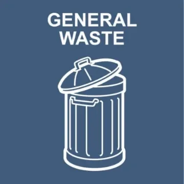 Spectrum Industrial Polyester Blue, White Safe Conditions Sign, General Waste, English - RSF001 product image