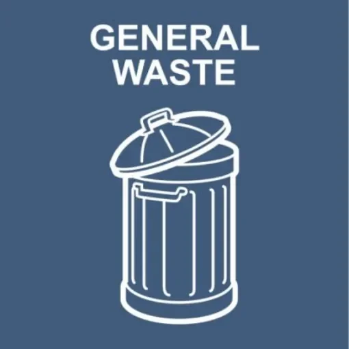 Spectrum Industrial Polyester Blue, White Safe Conditions Sign, General Waste, English - RSF001 product image