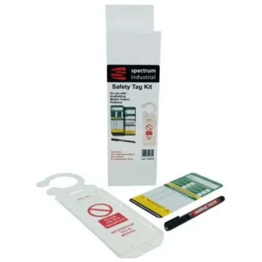 Spectrum Industrial TG01 Series White Safety Scaffolding Tag, English Language, 32Each per Pack - TG01BOX product image