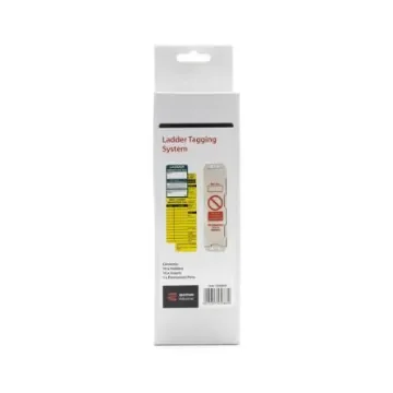 Spectrum Industrial TG04 Series White Safety Ladder Tag, English Language, 10x Holders, 10x Inserts, 1x Pen per Pack - TG04BOX product image