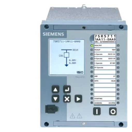 Siemens Thermistor motor protection relay Monitoring Relay, DIN Rail - 7SR5710-2AA11-1AA0 product image