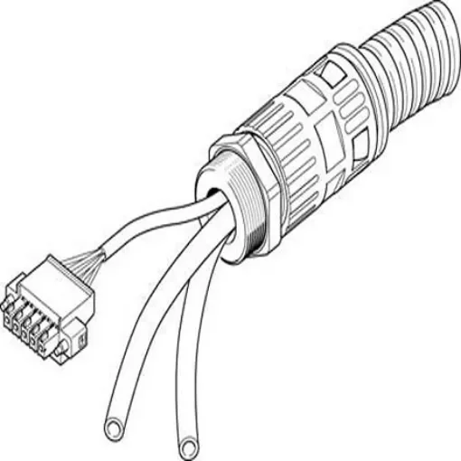 Festo Straight Male 5 way Straight 5 way Pigtail Connector & Cable, 15m - NHSB-A1-5-BLG5-LE5-PU8-2XBB product image