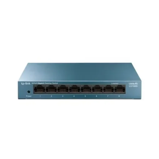 TP-Link LS108G, Unmanaged 8 Port Ethernet Switch Type G - British 3-Pin product image