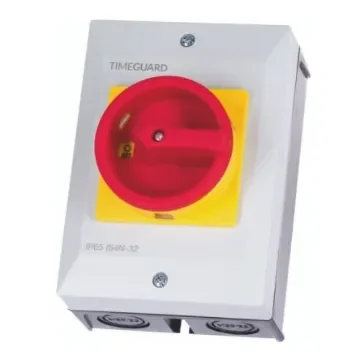 Timeguard 4 Pole Surface Mount Isolator Switch - 32A Maximum Current, IP65 - IS4N-32 product image