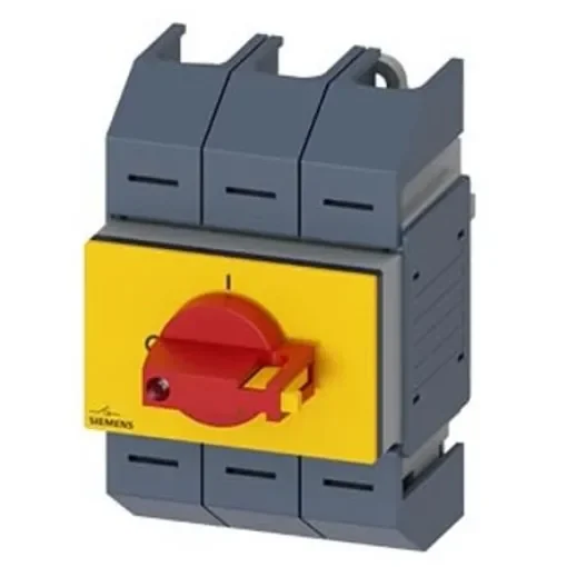 Siemens 3 Pole DIN Rail Switch Disconnector - 100A Maximum Current, 22kW Power Rating, IP10 - 3KD0533-2LG20-3 product image