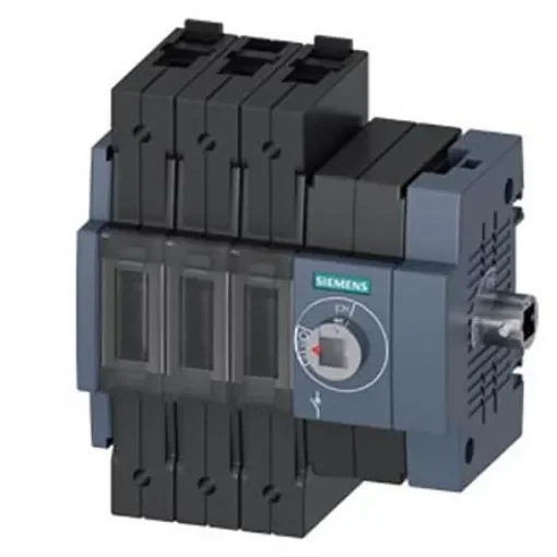 Siemens 3 Pole DIN Rail Switch Disconnector - 32A Maximum Current, 18.5kW Power Rating, IP20 - 3KD2234-2ME40-0 product image