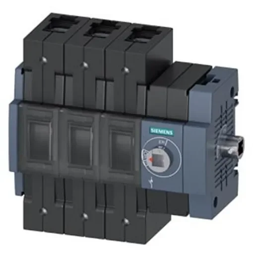 Siemens 3 Pole DIN Rail Switch Disconnector - 160A Maximum Current, 110kW Power Rating, IP00, IP20 - 3KD3434-2NE40-0 product image
