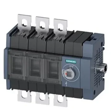 Siemens 3 Pole DIN Rail Switch Disconnector - 200A Maximum Current, 110kW Power Rating, IP00, IP20 - 3KD3634-0NE40-0 product image