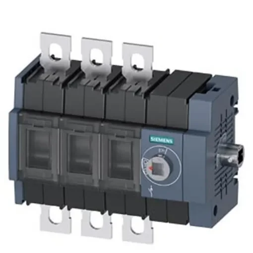 Siemens 3 Pole DIN Rail Switch Disconnector - 200A Maximum Current, 110kW Power Rating, IP00, IP20 - 3KD3634-0NE40-0 product image