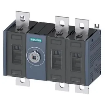 Siemens 3 Pole Fixed Switch Disconnector - 400A Maximum Current, 250kW Power Rating, IP00, IP20 - 3KD4230-0PE20-0 product image