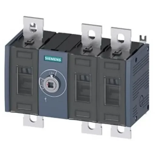 Siemens 3 Pole Fixed Switch Disconnector - 400A Maximum Current, 250kW Power Rating, IP00, IP20 - 3KD4230-0PE20-0 product image