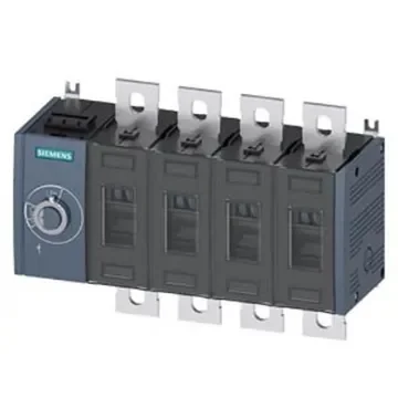 Siemens 3 Pole Fixed Switch Disconnector - 400A Maximum Current, 250kW Power Rating, IP00, IP20 - 3KD4244-0PE10-0 product image