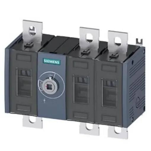 Siemens 3 Pole Fixed Switch Disconnector - 500A Maximum Current, 250kW Power Rating, IP00, IP20 - 3KD4430-0PE20-0 product image