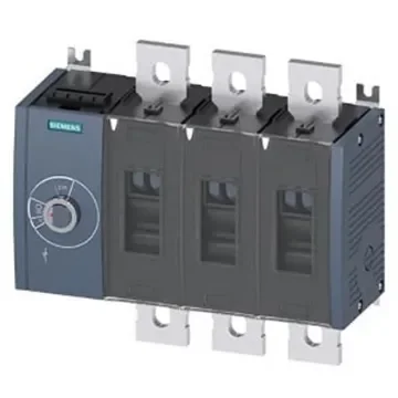 Siemens 3 Pole Fixed Switch Disconnector - 800A Maximum Current, 560kW Power Rating, IP00, IP20 - 3KD4834-0QE10-0 product image
