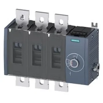 Siemens 3 Pole Fixed Switch Disconnector - 800A Maximum Current, 560kW Power Rating, IP00, IP20 - 3KD4834-0QE40-0 product image