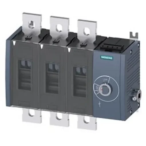 Siemens 3 Pole Fixed Switch Disconnector - 800A Maximum Current, 560kW Power Rating, IP00, IP20 - 3KD4834-0QE40-0 product image