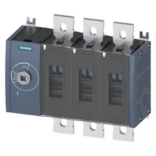 Siemens 3 Pole Fixed Switch Disconnector - 1000A Maximum Current, 710kW Power Rating, IP00, IP20 - 3KD5030-0QE10-0 product image