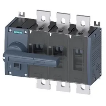 Siemens 3 Pole Fixed Switch Disconnector - 1000A Maximum Current, 710kW Power Rating, IP00, IP20 - 3KD5032-0QE10-0 product image