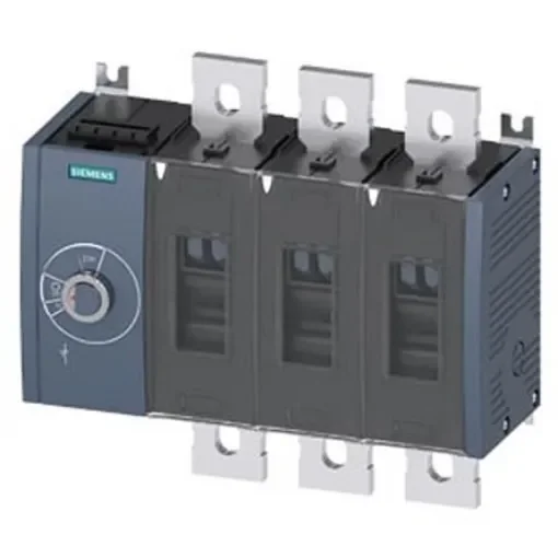 Siemens 3 Pole Fixed Switch Disconnector - 1000A Maximum Current, 710kW Power Rating, IP00, IP20 - 3KD5034-0QE10-0 product image