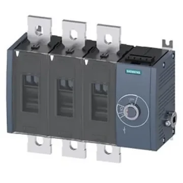 Siemens 3 Pole Fixed Switch Disconnector - 1000A Maximum Current, 710kW Power Rating, IP00, IP20 - 3KD5034-0QE40-0 product image