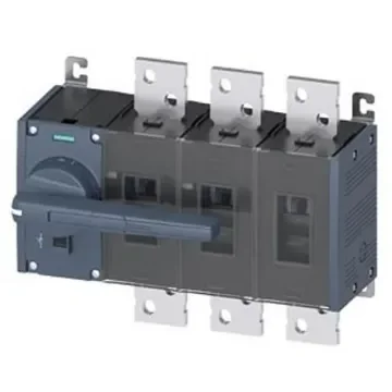 Siemens 3 Pole Fixed Switch Disconnector - 1250A Maximum Current, 900kW Power Rating, IP00, IP20 - 3KD5232-0RE10-0 product image