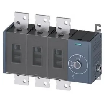Siemens 3 Pole Fixed Switch Disconnector - 1250A Maximum Current, 900kW Power Rating, IP00, IP20 - 3KD5234-0RE40-0 product image