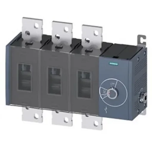 Siemens 3 Pole Fixed Switch Disconnector - 1600A Maximum Current, 1000kW Power Rating, IP00, IP20 - 3KD5434-0RE40-0 product image
