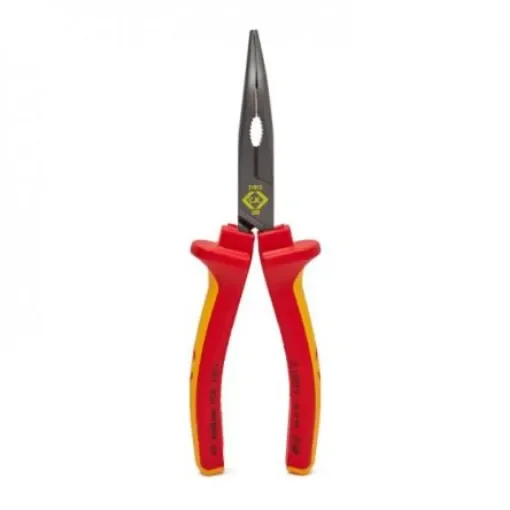 CK 431015 Bent Nose Pliers, 200 mm Overall, Bent Tip, VDE/1000V, 200mm Jaw product image