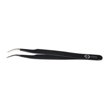 CK 120 mm, Stainless Steel, Curved, Fine, ESD Tweezer - T2361D product image
