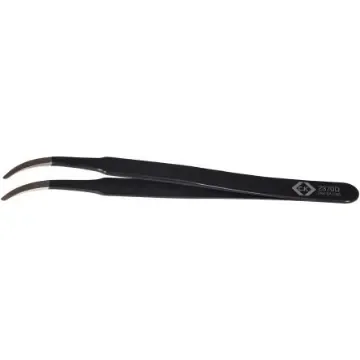 CK 117 mm, Stainless Steel, Curved, Fine, ESD Tweezer - T2370D product image