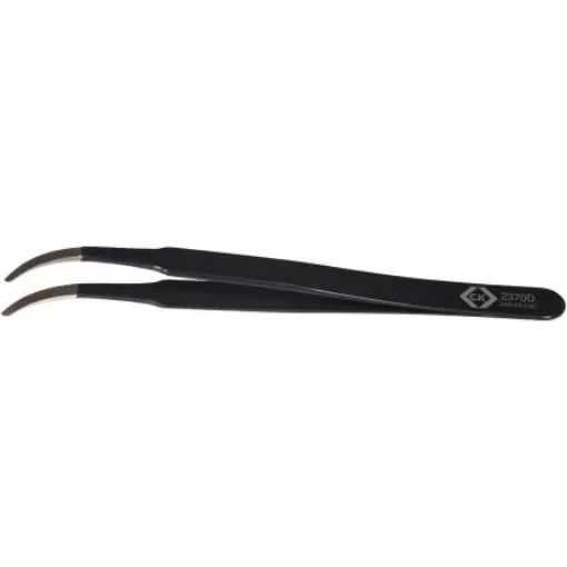 CK 117 mm, Stainless Steel, Curved, Fine, ESD Tweezer - T2370D product image
