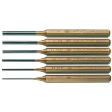 CK 6-Piece Punch Set, Parallel Pin Punch, 2.5 mm, 2 mm, 3 mm, 4 mm, 5 mm, 6 mm Shank, 75 mm Overall - T3328S product image