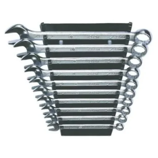 CK T4343M Series 10-Piece Combination Spanner Set, 8, 9, 10, 11, 12, 13, 14, 15, 17, 19, Chrome Vandium Steel - T4343M/10ST product image