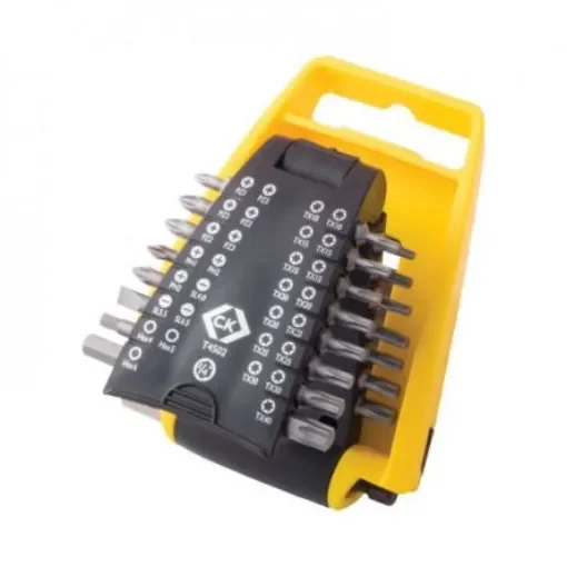 CK Screwdriver Bit Set 31 Pieces, Flat, Hex, Phillips, Pozidriv, Square, Torx - T4502 product image