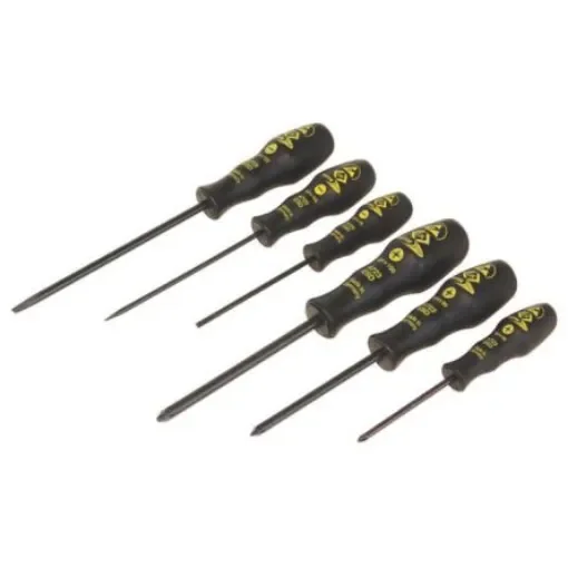 CK Phillips, Slotted Precision Screwdriver Set, 6-Piece, ESD-Safe - T4741SESD product image