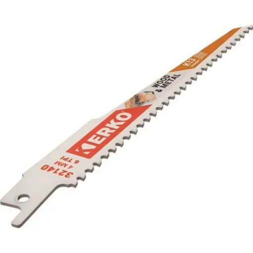 ERKO, 6 Teeth Per Inch Wood 150mm Cutting Length Reciprocating Saw Blade, Pack of 25 - 32140-B product image