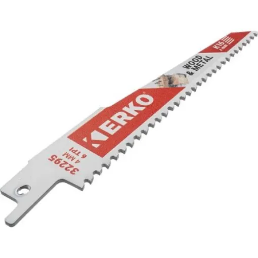 ERKO, 6 Teeth Per Inch Wood 150mm Cutting Length Reciprocating Saw Blade, Pack of 25 - 32295-B product image