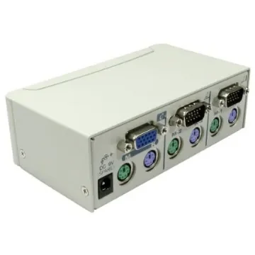 Rextron 2 Port Dual Monitor PS/2 SVGA KVM Switch, 1600 x 1200 Maximum Resolution - KVM-507 product image