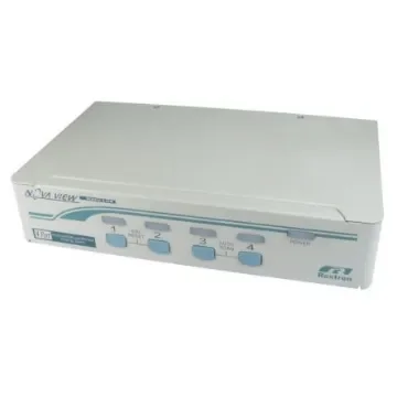 Rextron 4 Port Quad Monitor PS/2 SVGA KVM Switch, 1600 x 1200 Maximum Resolution - KVM-510 product image