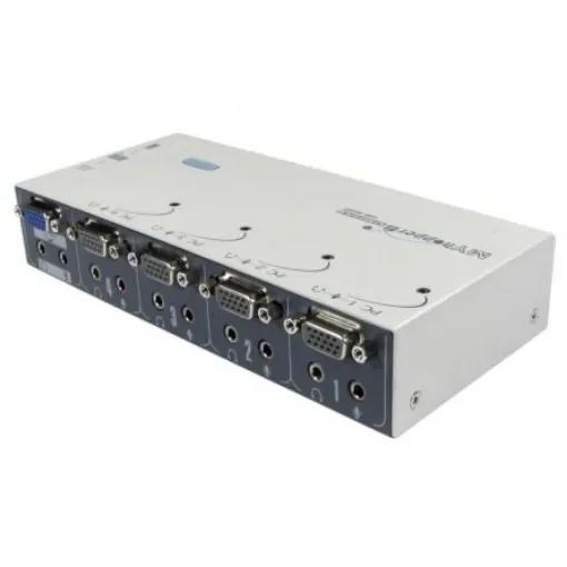 Rextron 4 Port Quad Monitor USB SVGA, VGA KVM Switch, 1920 x 1440 Maximum Resolution - KVM-629A product image