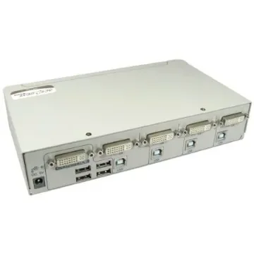 Rextron 4 Port Quad Monitor USB DVI-D KVM Switch - KVM-DVUSB04 product image